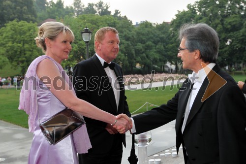 Uršula Salobir Gajšek; soprog Miran Gajšek; Franci Križan, Rotary Club Ljubljana Emona