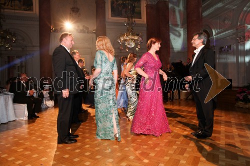 Bojan Cestnik; sorpoga Sonja; Biserka Križan; soprog Franci Križan,  Rotary Club Ljubljana Emona