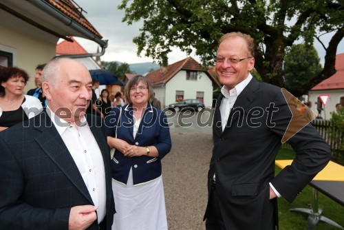 Doku Zavgajev, ruski veleposlanik v Sloveniji; Janez Škrabec, direktor podjetja Riko d.o.o.