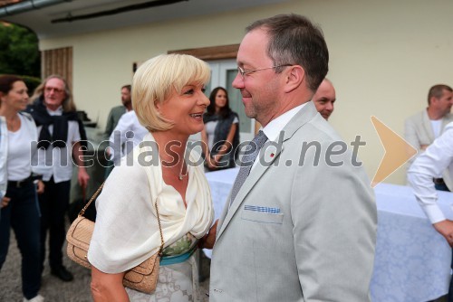 Sonja Poljanšek - Škrabec, lastnica Welness centra Sunny; Blaž Košorok, HSE d.o.o., generalni direktor