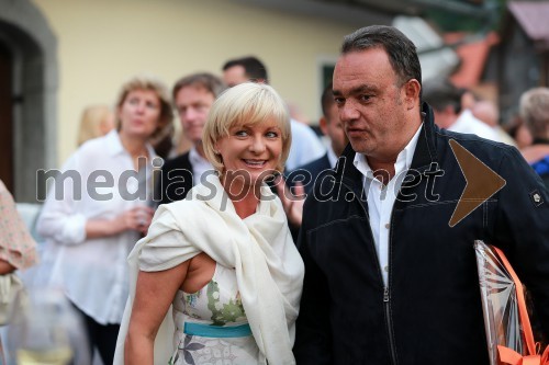 Sonja Poljanšek - Škrabec, lastnica Welness centra Sunny; Igor Popov, veleposlanik Makedonije v Sloveniji