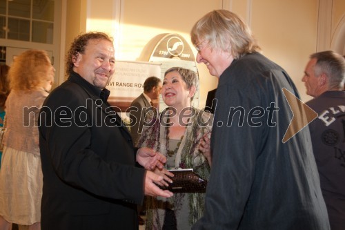 Darko Brlek, direktor Festivalja Ljubljana; Zlatomira Nikolova, operna pevka; Lovrenc Blaž Arnič, dirigent