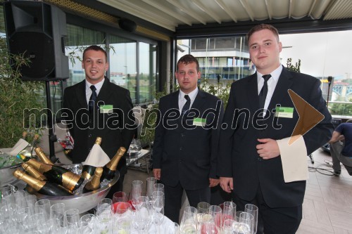 Kristjan Klančnik; Domen Korošec; Žan Gaber, študenti Višje strokovne šole za gostinstvo in turizem Maribor