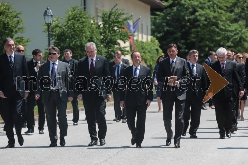 Francois Hollande, prihod na Brdu pri Kranju