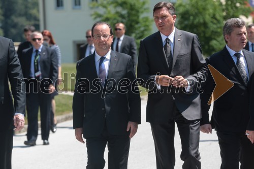 Francois Hollande, predsednik Francije; Borut Pahor, predsednik Republike Slovenije