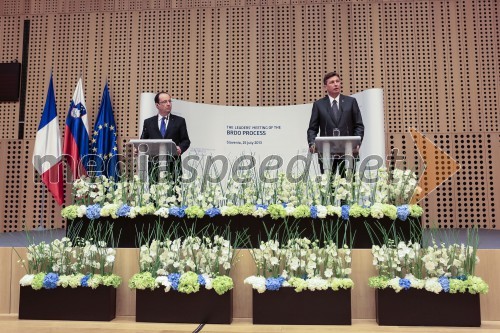 Francois Hollande, predsednik Francije; Borut Pahor, predsednik Republike Slovenije