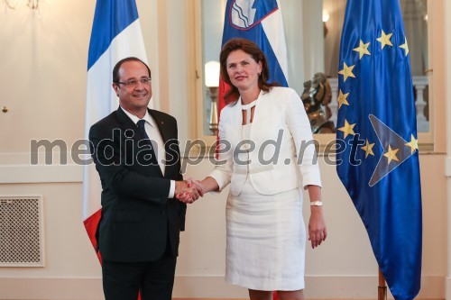 Francois Hollande na obisku v Ljubljani ter srečanje z Alenko Bratušek