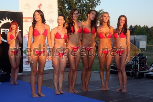 Tara Tanita; Petra Bezjak; Nina Skok; Maja Ražnjevič; Vanja Fideršek; Maja Vukmanovič, kandidatke za Miss bikini 2013