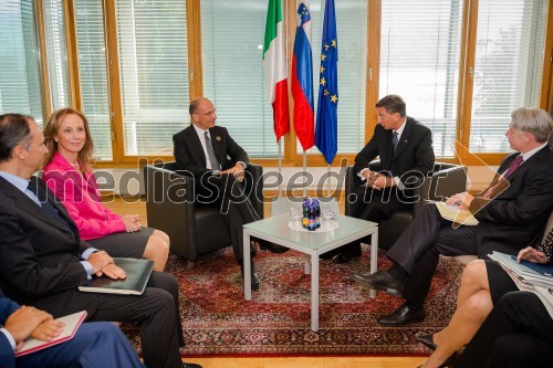 Enrico Letta, predsednik vlade Republike Italije; Borut Pahor, predsednik Republike Slovenije