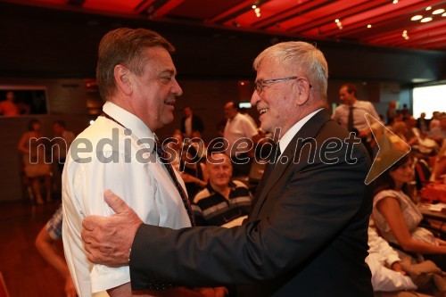 Zoran Jankovič, župan Mestne občine Ljubljana; dr. Peter Čeferin, odvetnik, avtor knjige Valat