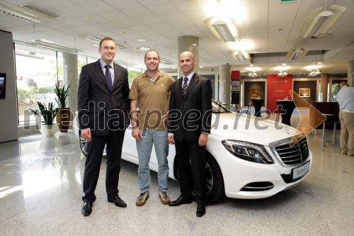 Rasto Oderlap, direktor podjetja Autocommerce; Robert Lešnik, oblikovalec pri Mercedes Benz; Andrej Bergant, direktor prodaje pri Autocommerce