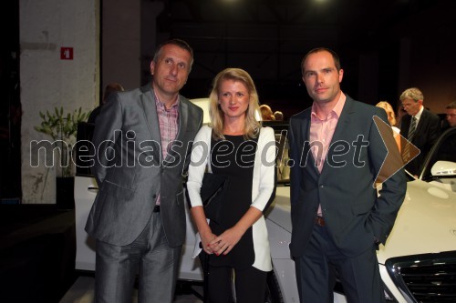 Miran Ališič, voditelj; Metka Pevec Kejžar, odnosi z javnostjo Autocommerce; Robert Lešnik, oblikovalec pri Mercedes Benz;