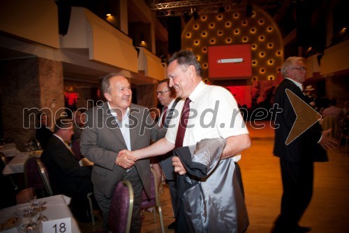 Srečko Čož, pesnik in organizator Miss športa Slovenije; Zoran Janković, župan Mestne občine Ljubljana