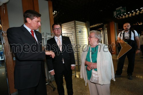 Borut Pahor, predsednik Republike Slovenije; Žiga Vavpotič, strokovni direktor Zavoda Ypsilon in pobudnik projekta; Magdalena Leban