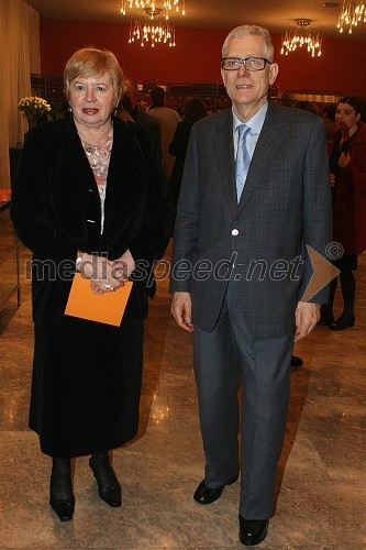 Dr. Lovro Šturm, minister za pravosodje in njegova soproga Milica Šturm, pesnica in pisateljica