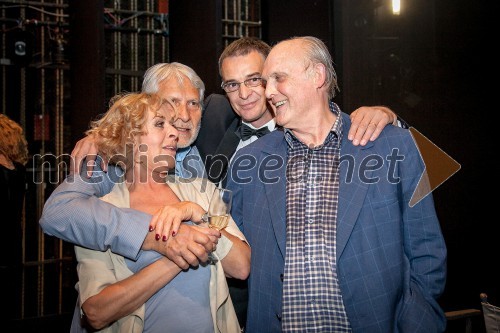 Milena Zupančič, igralka; Boris Cavazza, igralec; Igor Samobor, direktor Drama SNG Ljubljana; Radko Polič, igralec