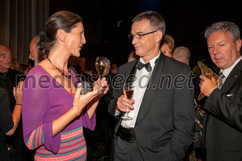 Katarina Pejović, hrvaška dramaturginja in umetnica; Igor Samobor, direktor Drame