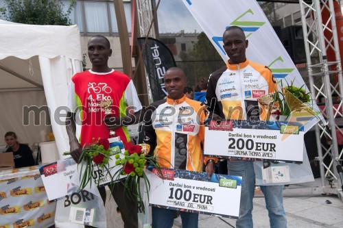 James Meli	Cheruiyot, 3. mesto v teku na 21km; Joel Maina Mwangi, 2. mesto v teku na 21km; Thomas James Lokomwa, 1. mesto v teku na 21km