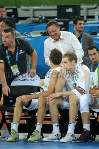 Zoran Jankovič, župan Mestne občine Ljubljana; Jaka Lakovič, košarkar; Jaka Blažič, košarkar