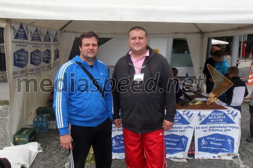 Boštjan Lesjak, organizator dogodka; Igor Zagoranski, predsenik rotary Grad