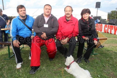 Boštjan Lesjak, organizator dogodka; Igor Zagoranski, predsenik rotary Grad; Rajko Tement, predsednik rotary Maribor; soproga