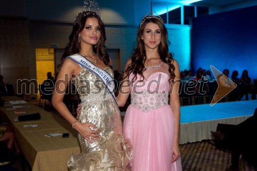 Melita Fabečić, Miss Universe Hrvaške 2013; Eva Jagodič, Miss Unvierse Slovenija 2011