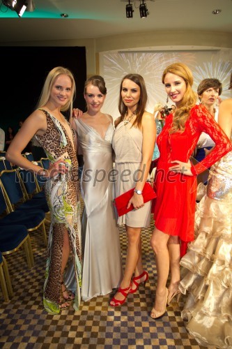 Lana Mahnič Jekoš, miss Slovenije 2011; Živa Viktorija Turk, Miss Športa
2011 ; 	Mirela Korač, Miss Universe 2009; Anamarija Avbelj, Miss 
Universe 2008