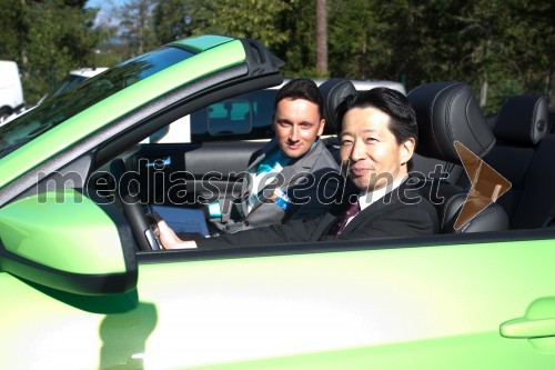 David Jurič, generalni direktor Summit motors Ljubljana; Terumoto Yamagata