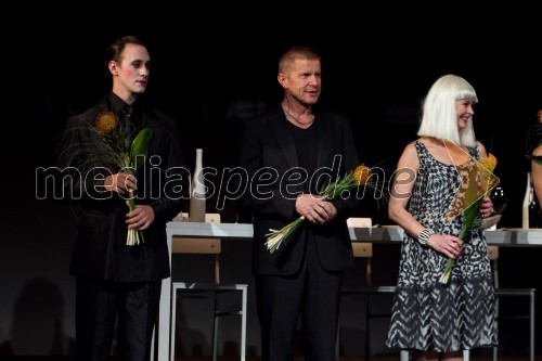 Matjaž Višnar, Borut Veselko, Vesna Jevnikar, igralci