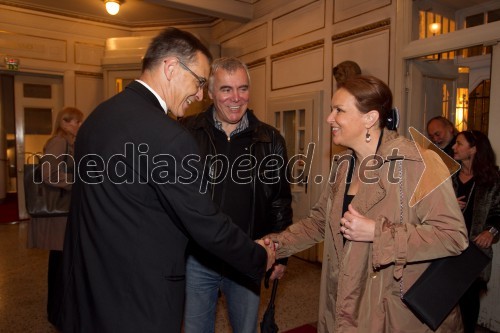 Igor Samobor, direktor Drame; Zoran Predin, glasbenik; Barbara Lapajne Predin