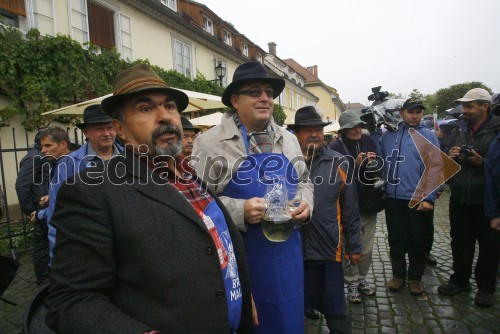 Alojz Jenuš - Slavek, outar in brač iz Malečnika; dr. Andrej Fištravec, župan MOM