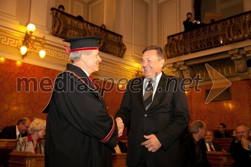 Prof. dr. Ivan Svetlik, rektor Univerze v Ljubljani; Zoran Jankovič, župan Mestne občine Ljubljana