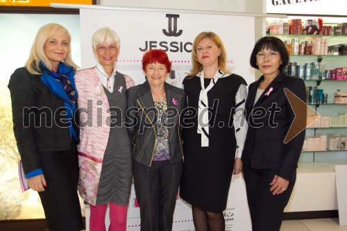 Jerneja Jager, direktorica Modiane; Barbra Drnač, novinarka; Mojca Senčar, Europa Donna; Katja 
Mihelič, direktorica blagovnice Maxi; Slavica Bizjan, Bizjan & Co