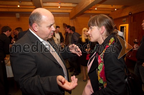 Jože Levstek, župan občine Ribnica; Marina Gradišnik, Rokodelski center Ribnica