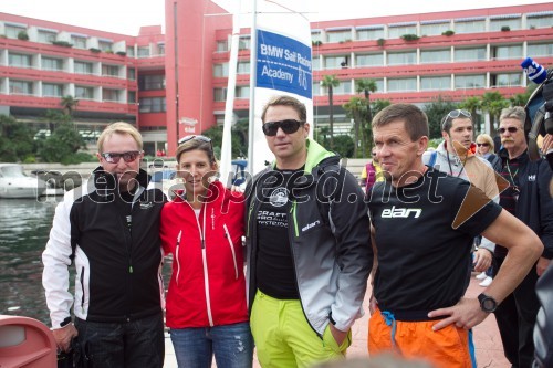 Bojan Križaj, nekdanji smučar; Tina Mrak, jadralka; Christian Mayer, nekdanji smučar; Davo Karničar, alpinist