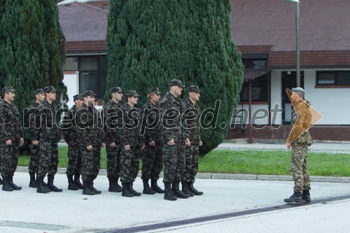 Športniki na usposabljanju v vojašnici Boštjana Kekca