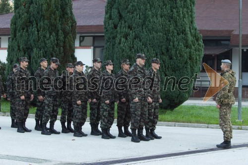 Športniki na usposabljanju v vojašnici Boštjana Kekca