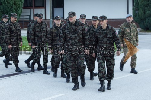 Športniki na usposabljanju v vojašnici Boštjana Kekca