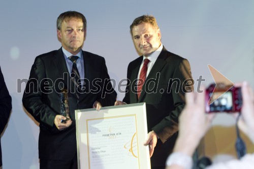 Dušan Olaj, Duol, Podjetnik leta 2013; Branko Meh, predsednik upravnega odbora Obrtne zbornice Slovenije