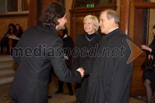 Peter Sotošek Štular, ravnatelj SNG Opera in balet Ljubljana; Metka Svetlik; prof. dr. Ivan Svetlik, rektor Univerze v Ljubljani