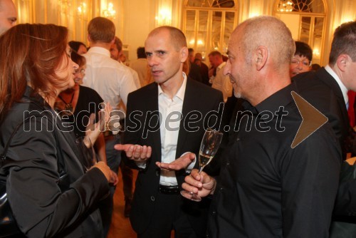 Dr. Suzana Žilič Fišer, generalna direktorica Zavoda Maribor 2012 – EPK; dr. Uroš Grilc, minister za kulturo; Dragan Bosnič, poslanec