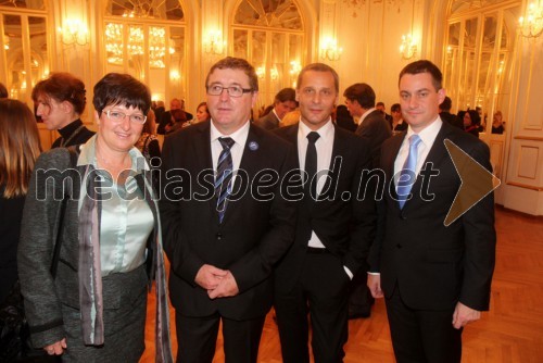 Irena Polak Fištravec; dr. Andrej Fištravec, župan Mestne občine Maribor; Danilo Rošker, direktor SNG Maribor; Marko Žula, direktor Mestne uprave MOM