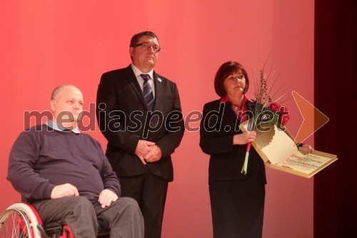 Alfred Lasetzky, predsednik komisije; dr. Andrej Fištravec, župan Mestne občine Maribor; dr. Zdenka Petermanec, ravnateljica UKM