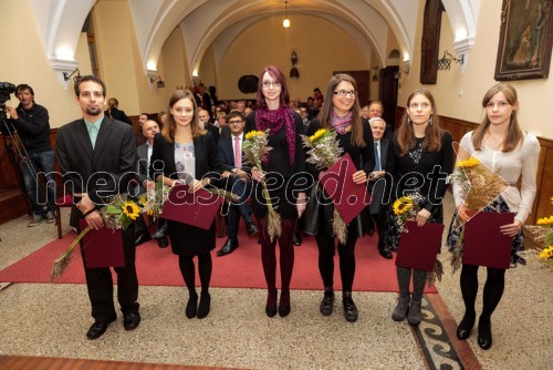 Matej Meterc; Kaja Dobrovoljc; Nina Ditmajer; Maruška Agrež; Lara Unuk; Polonca Zupančič, Škrabčevi štipendisti