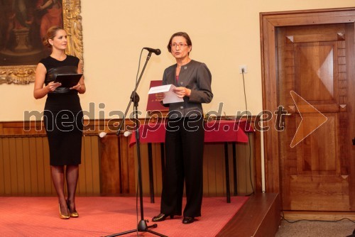 Bernarda Žarn, voditeljica; dr. Erika Kržišnik