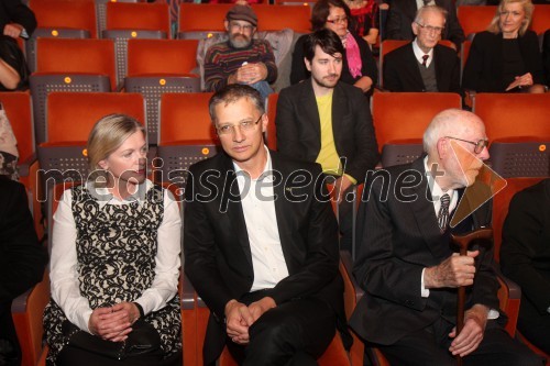 Dr. Marta Macedoni Lukšič, pediatrinja; Igor Lukšič, predsednik SD; Aleksander Valič, igralec in dobitnik Borštnikovega prstana 2008