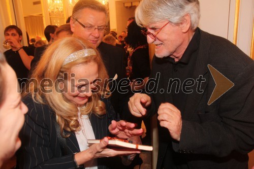 Olga Kacjan, igralka in dobitnica Borštnikovega prstana 2013; Ivo Svetina, pisatelj