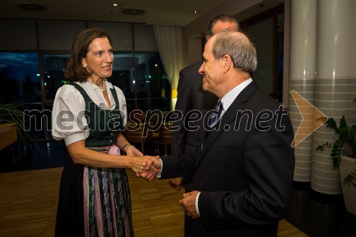 Martina Koja; prof. dr. Ivan Svetlik, rektor Univerze v Ljubljani