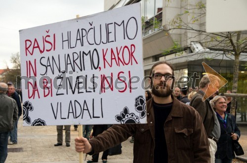 Protesti proti vladi v Mariboru