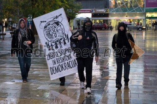 Protesti proti vladi v Mariboru